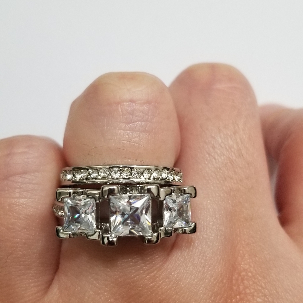 5⭐rated white gold filled Cz - Picture 8 of 11